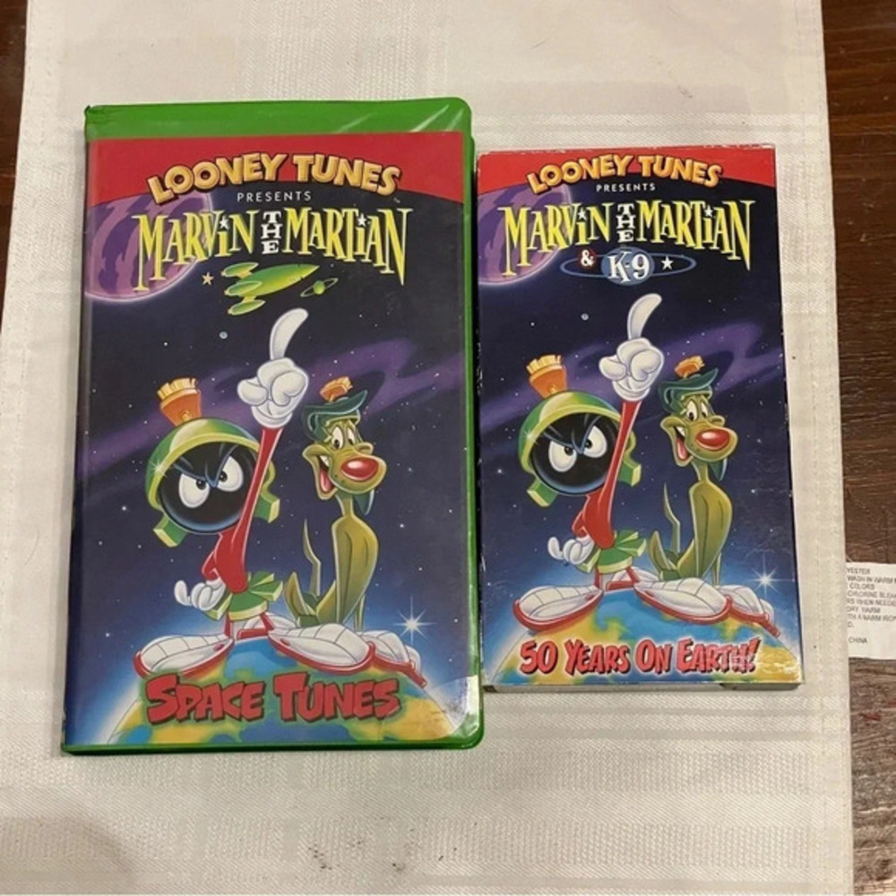 Marvin the Martian VHS tapes x 2 with different cartoons on each